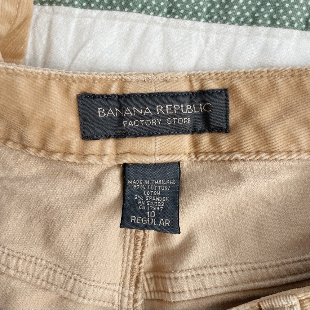 Banana Republic Factory Low Rise Tan Corduroy Pants Y2K Wide Leg Casual 2002 33" - Picture 7 of 8